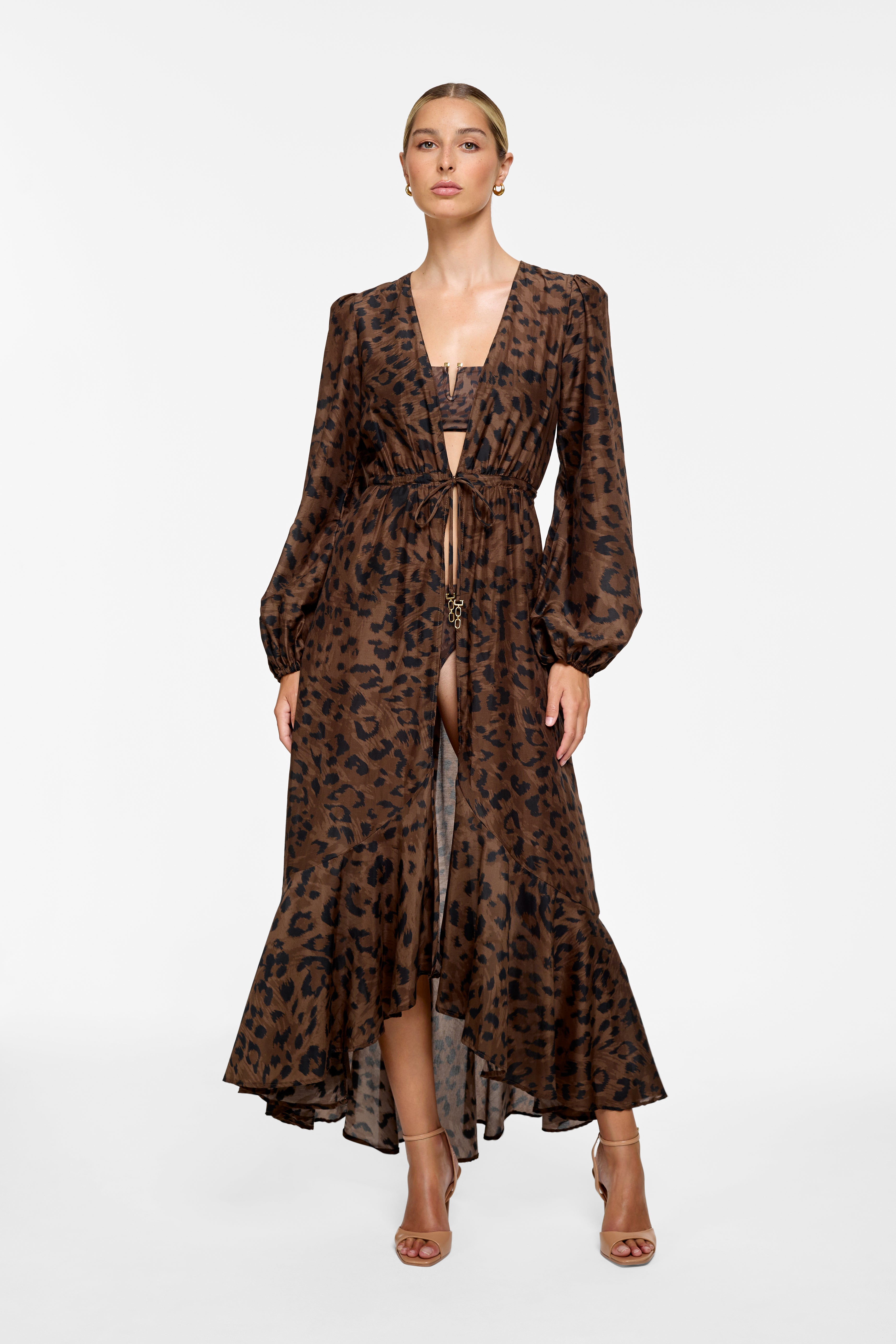 Greer Maxi Duster - Leopard