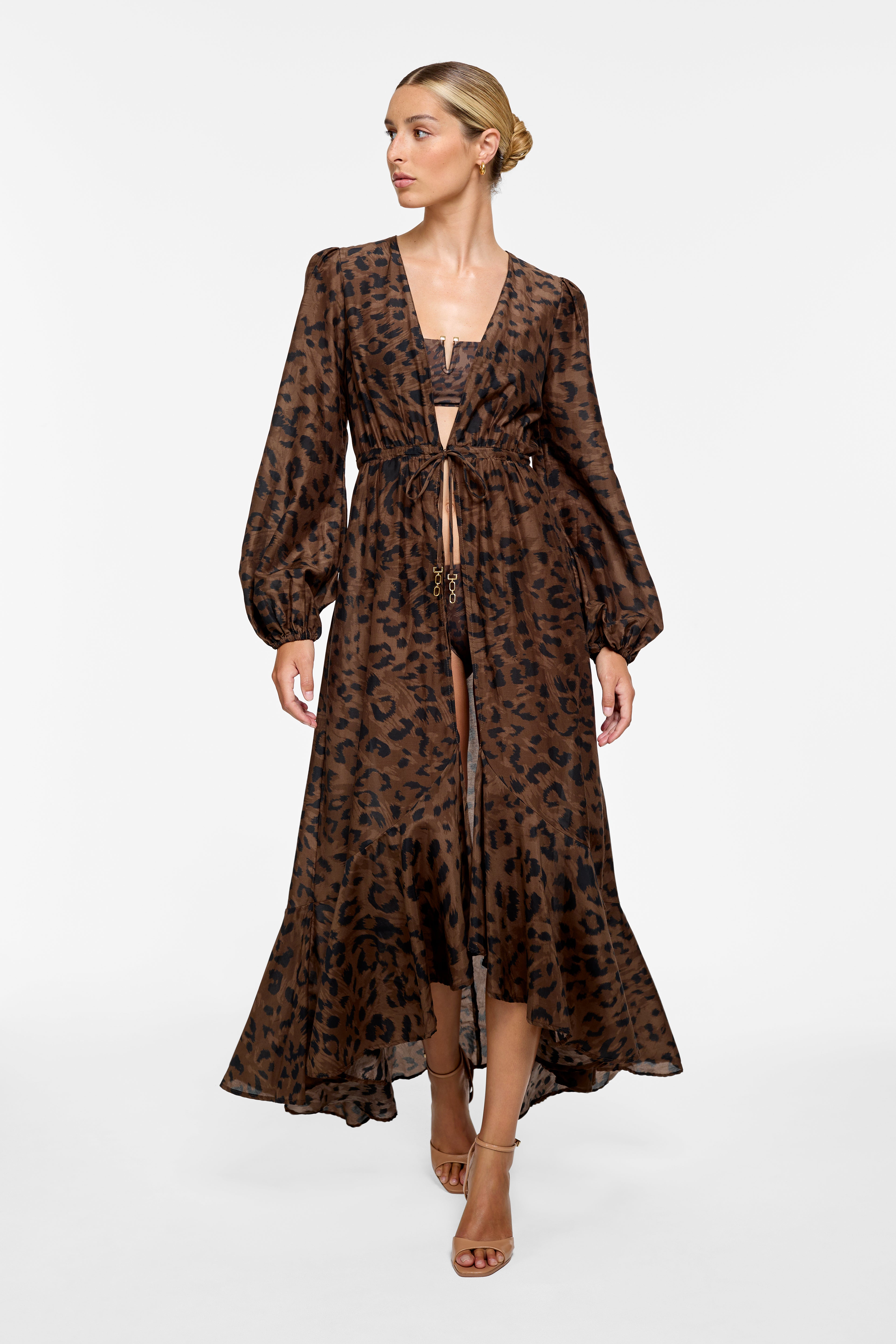 Greer Maxi Duster - Leopard