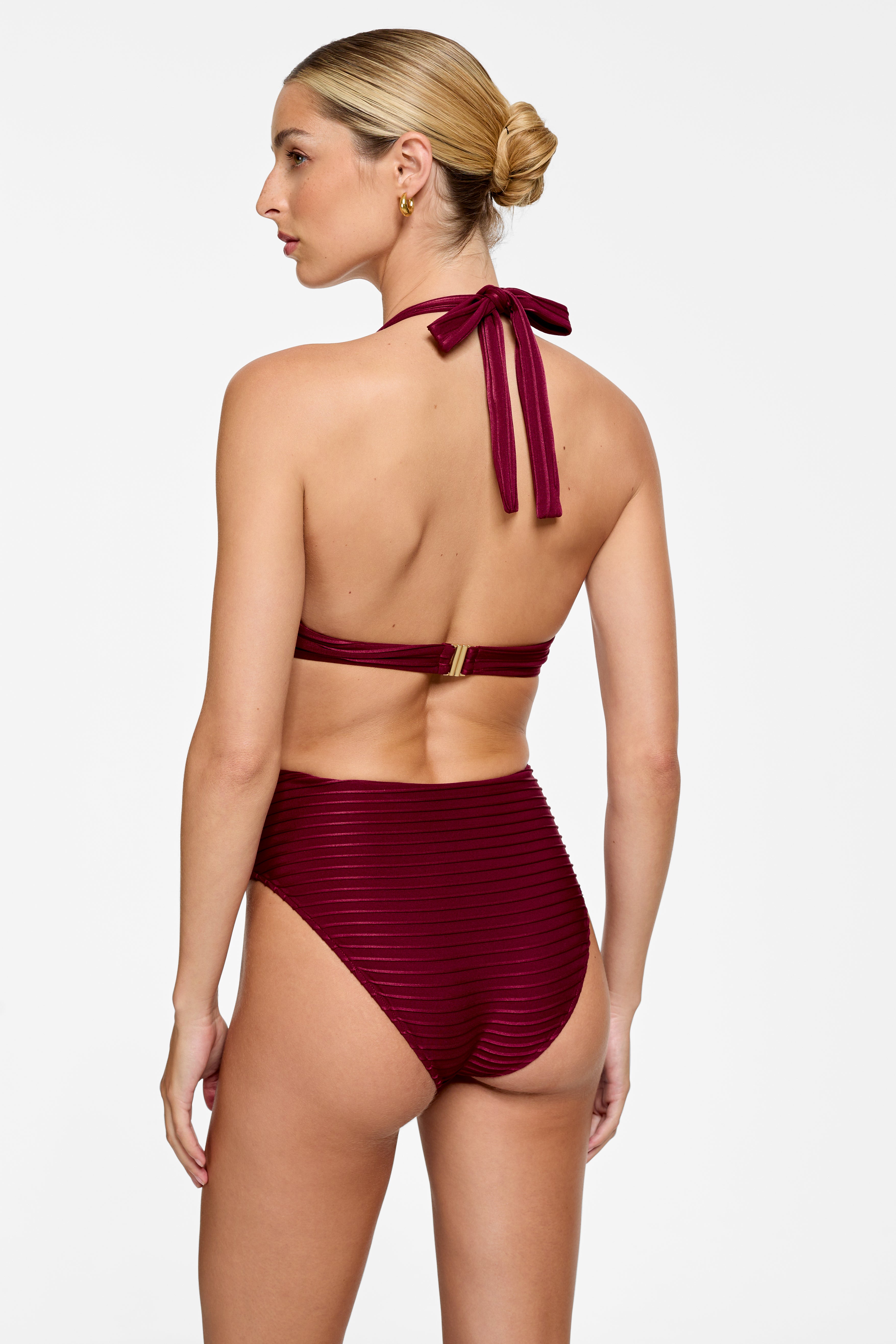 Inez Bottom - Black Cherry Pleat