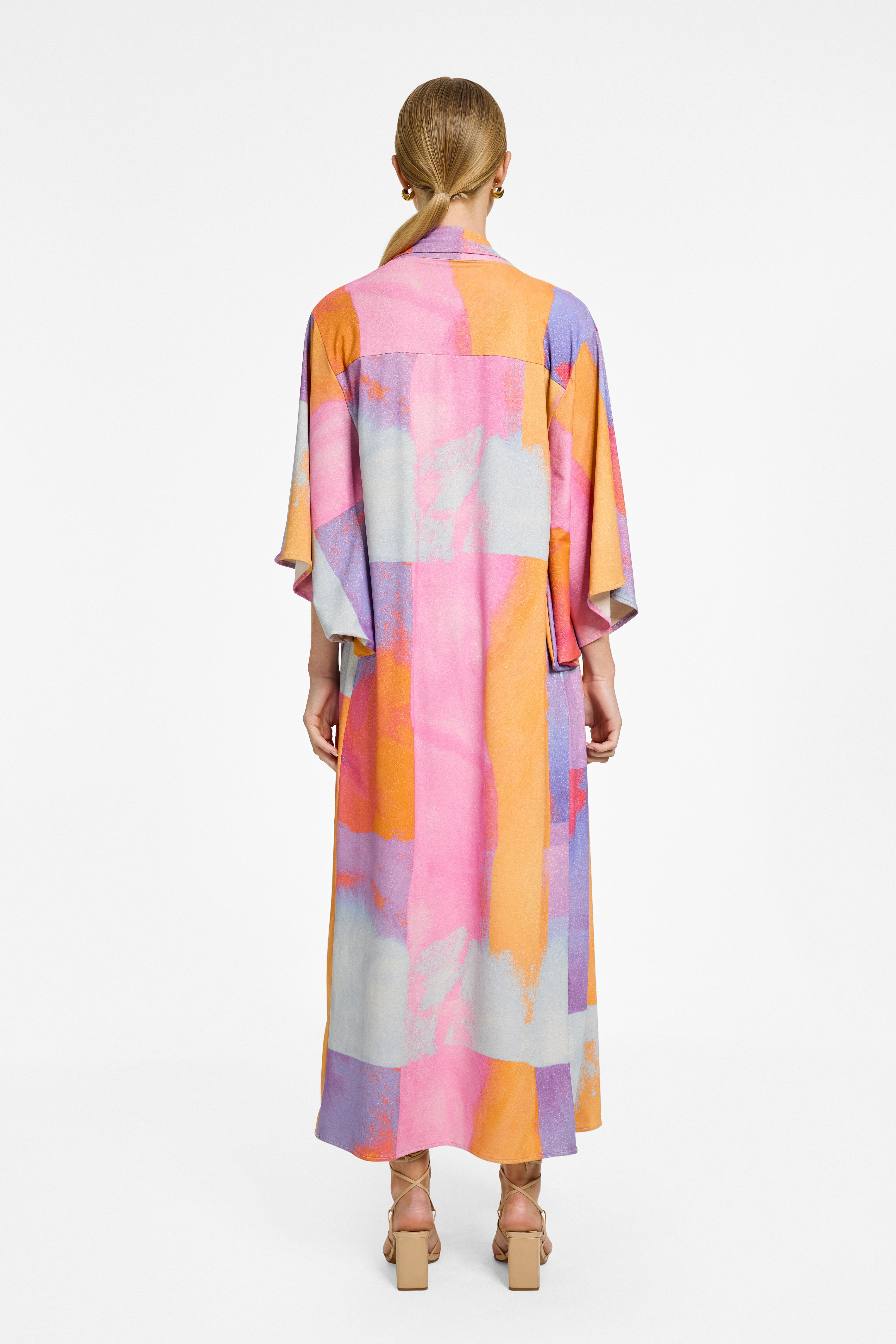 Kaylen Kimono - Abstract Lurex