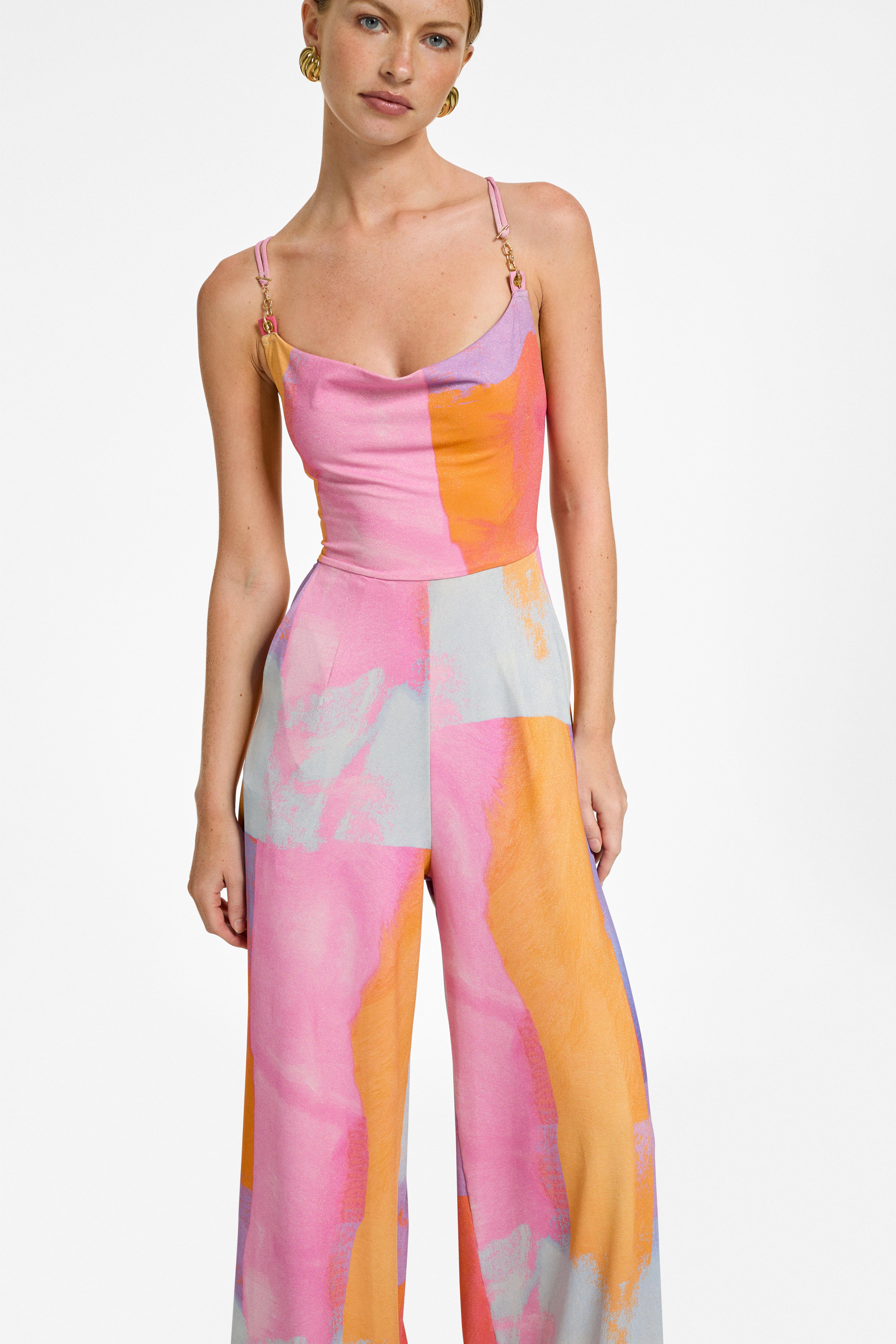 Kelsey Jumpsuit - Abstract Lurex