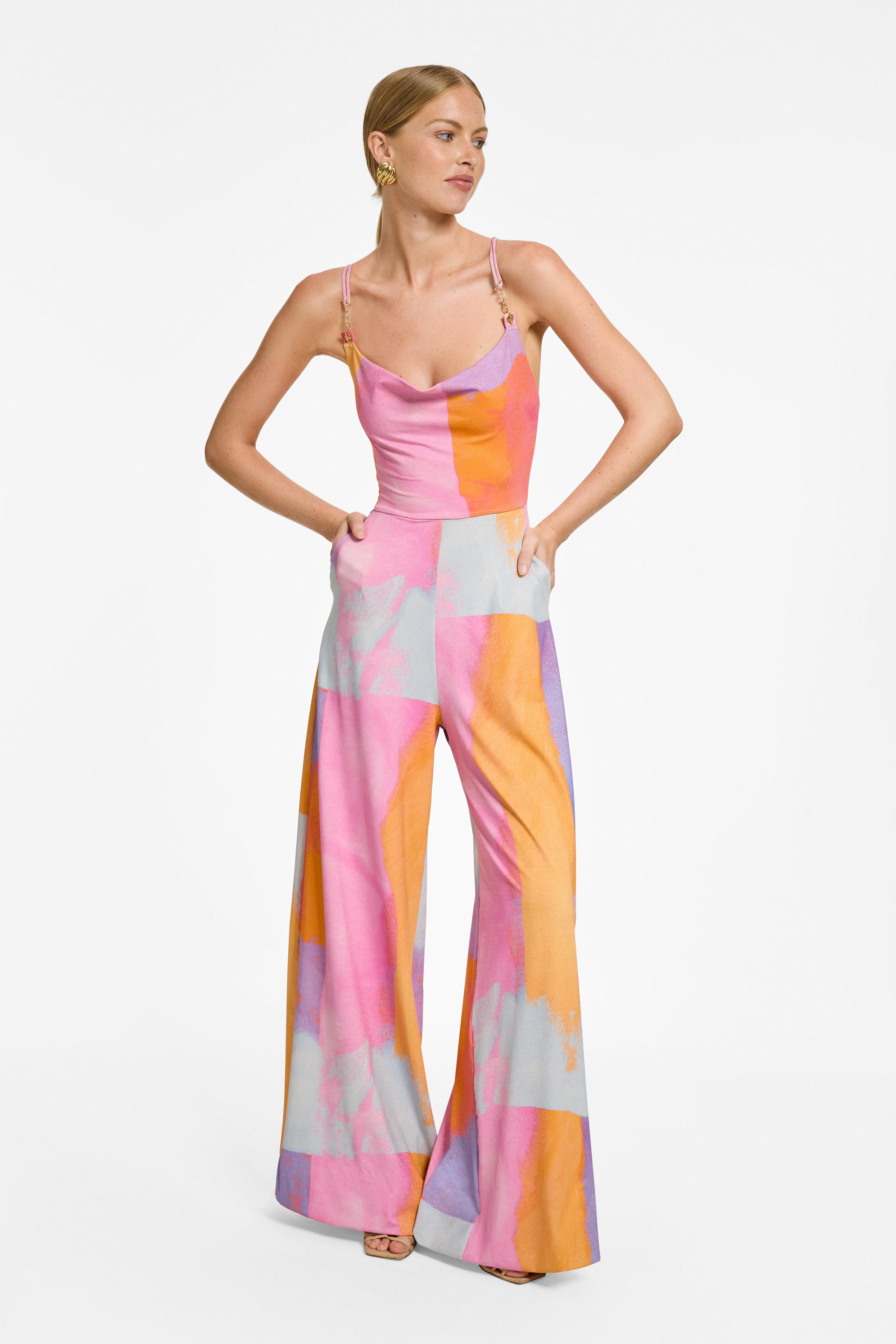 Kelsey Jumpsuit - Abstract Lurex