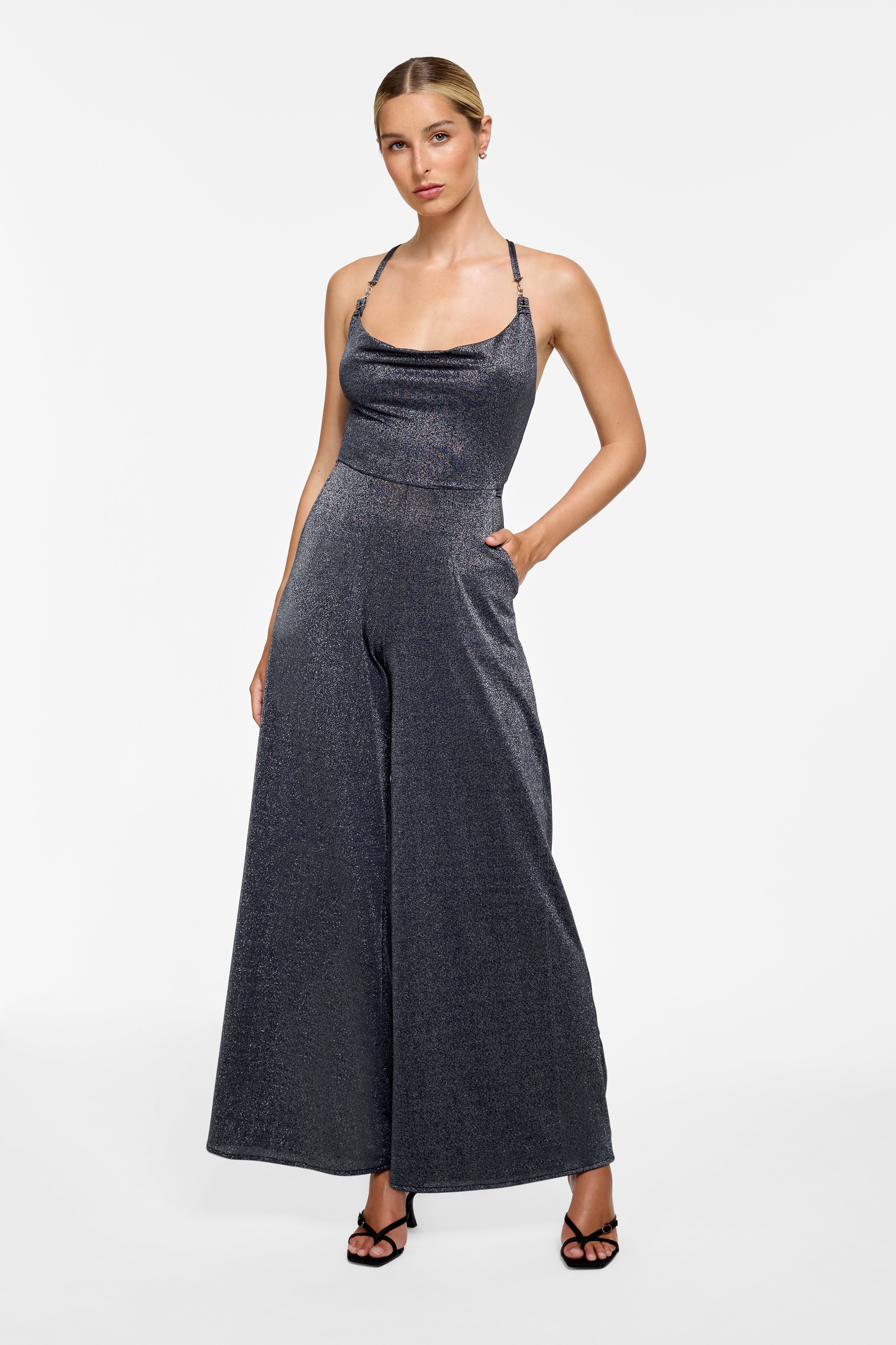 Kelsey Jumpsuit - Lava Lurex