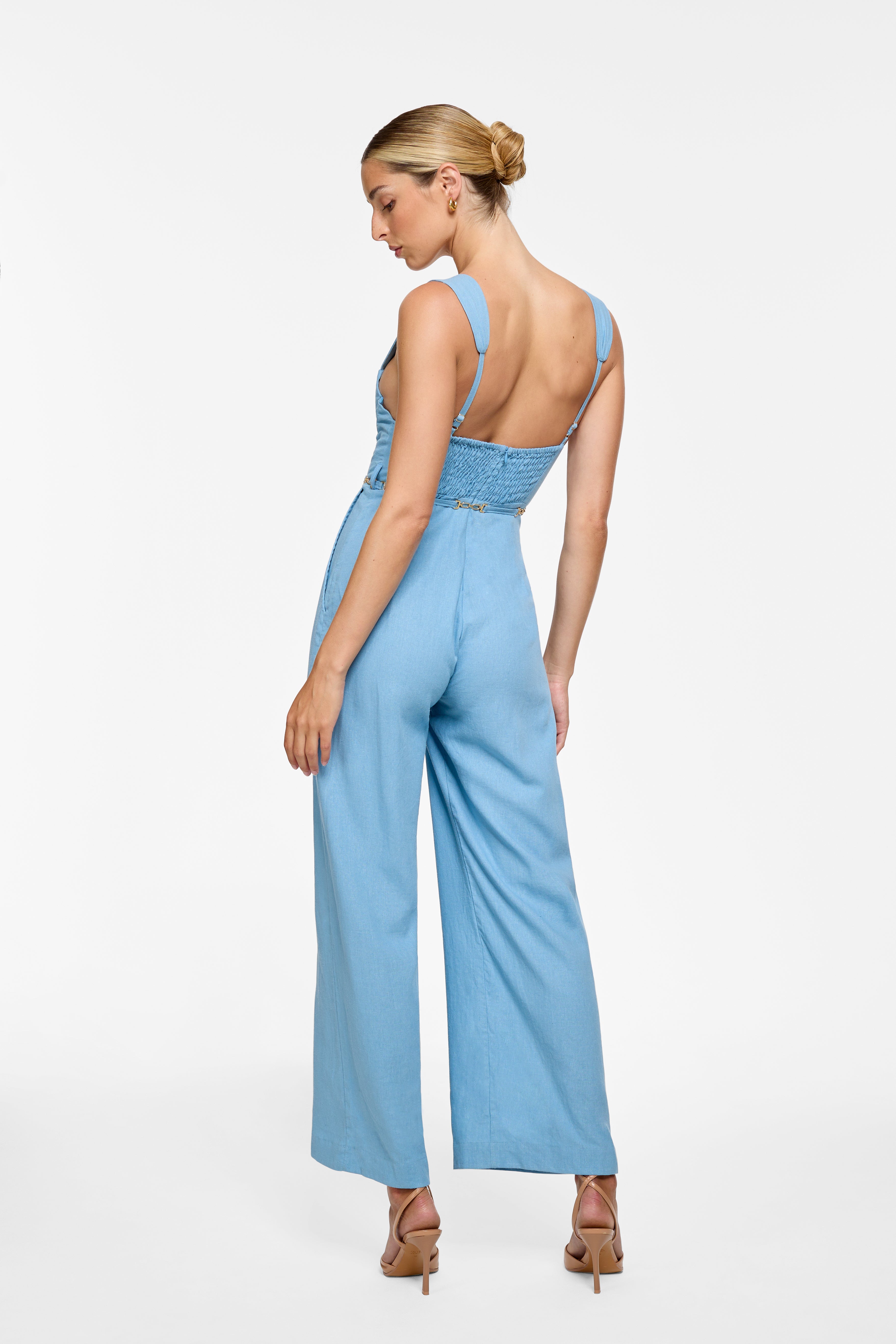 Mae Jumpsuit - Denim Linen