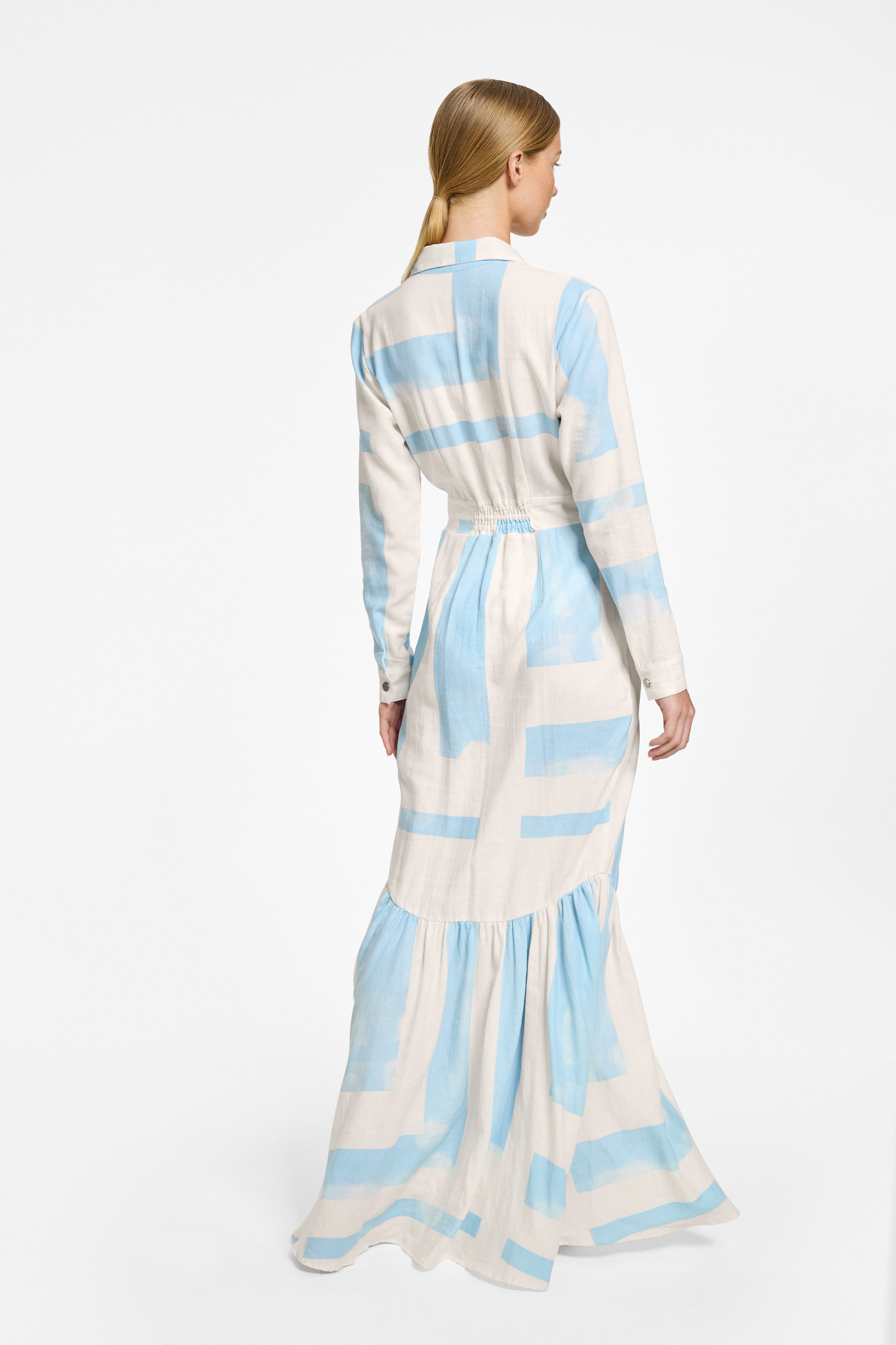 Mere Maxi Dress - Deco Print Linen