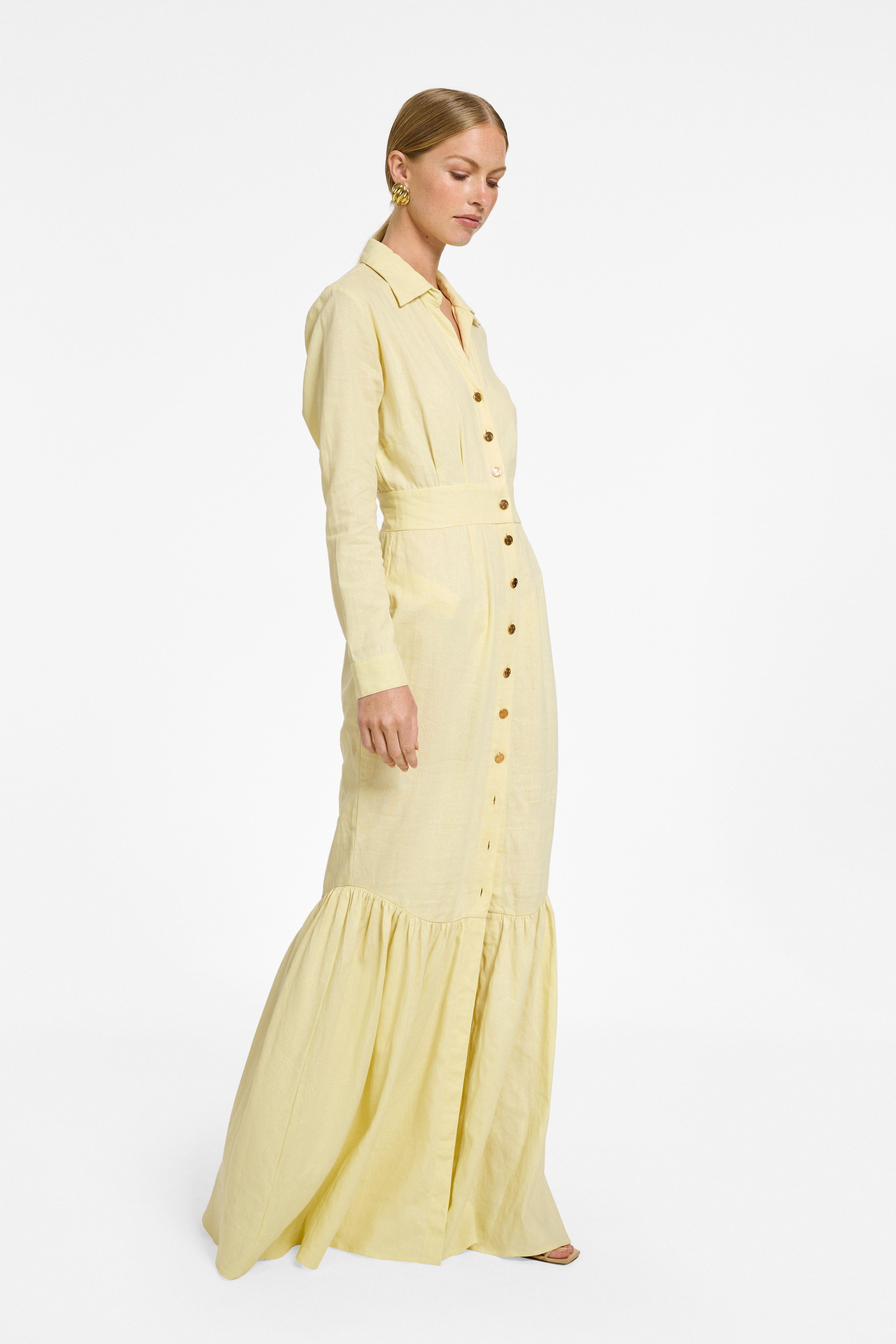 Mere Maxi Dress - Limon Linen