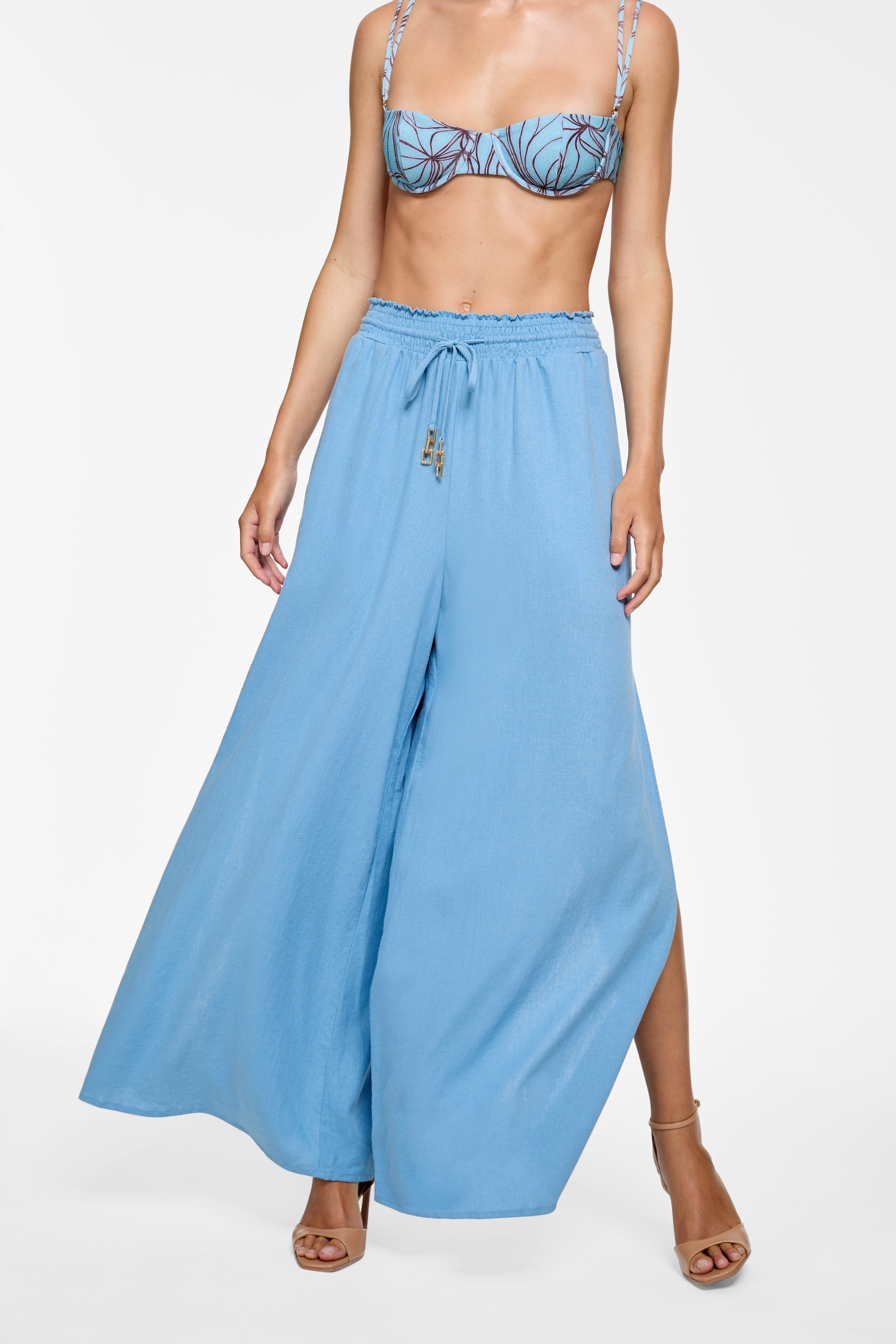 Penelope Pant - Denim Linen