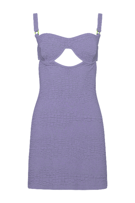 Uma Mini Dress - Lavender Croc