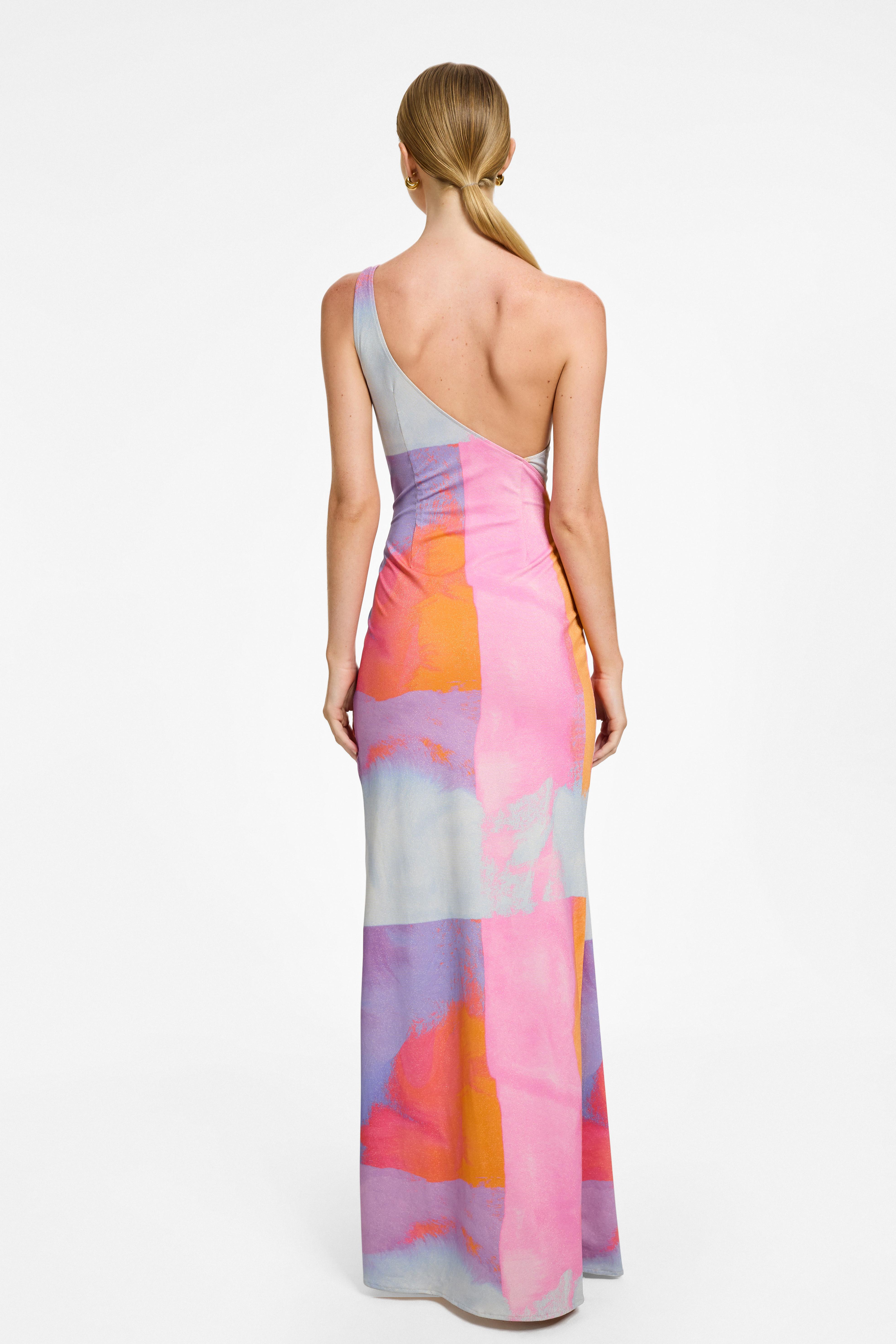 Scarlett Maxi Dress - Abstract Lurex