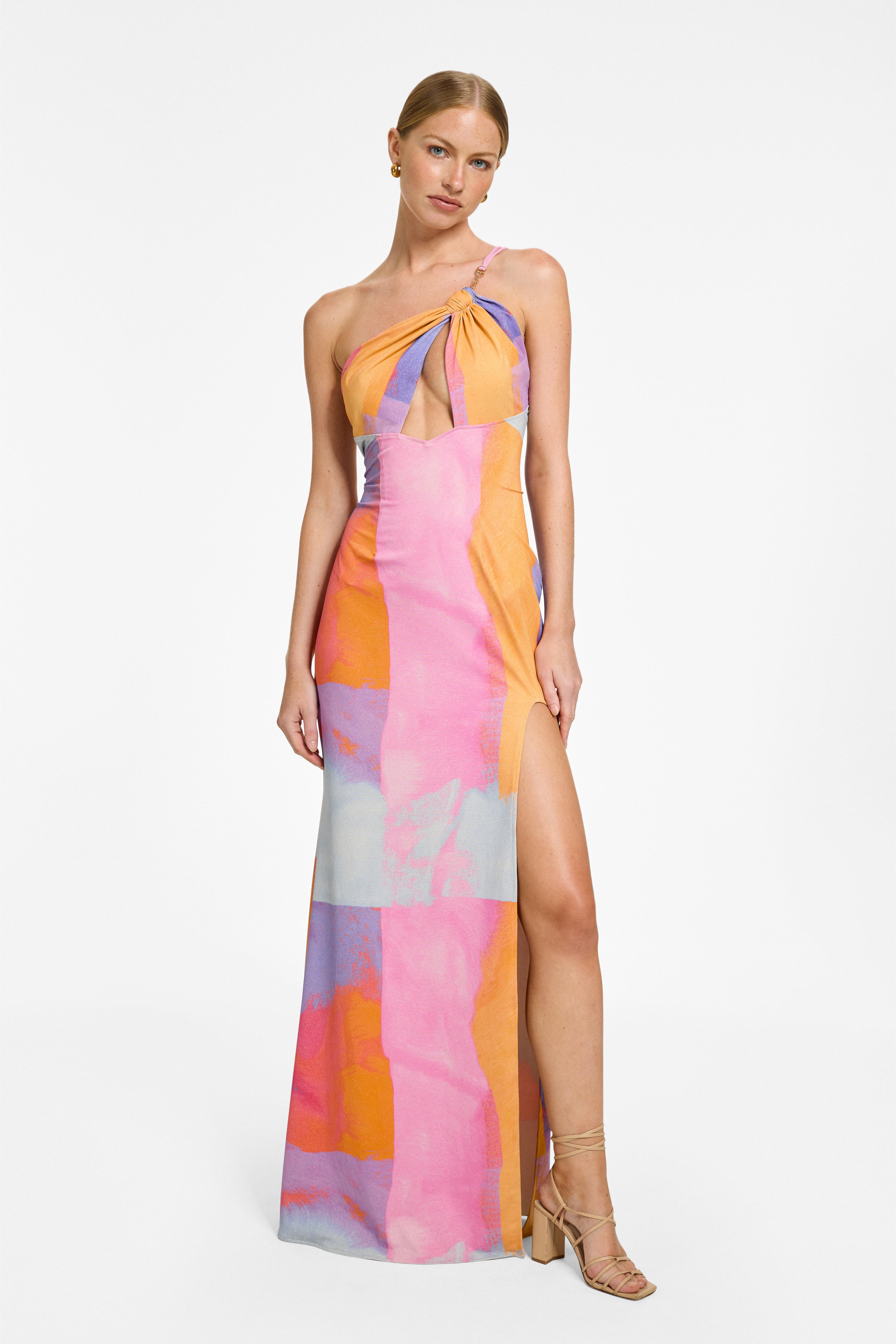 Scarlett Maxi Dress - Abstract Lurex